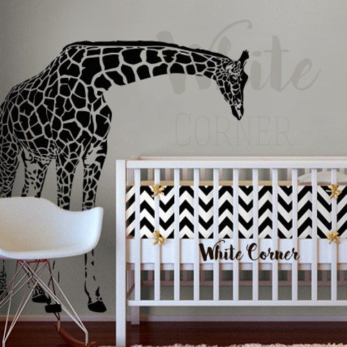 Nursery Giraffe Wall Decals Giraffe Family Wall Stickers Etsy UK