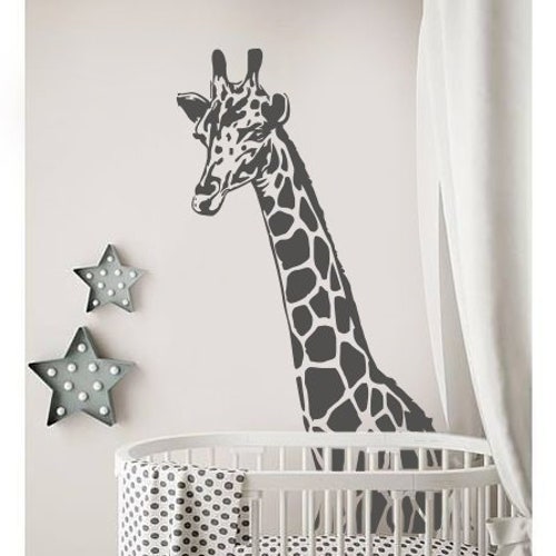 Giraffe Wall Decal Giraffe Head Over Crib Decal Giraffe Etsy