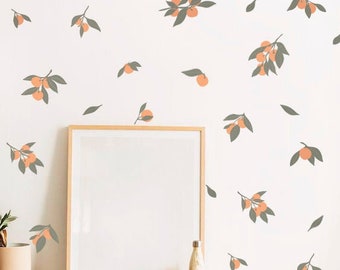 Clementine Wall Decals - mandarin Wall Sticker  h75I