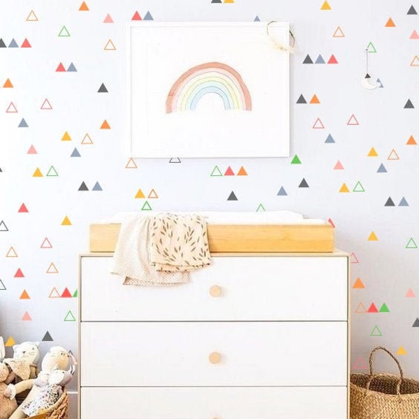 Triangle Wall Decals - Triangle Wall Sticker , Scandinavian Nursery Decor, Wall Decor, Geometric Wall Decals, Triangle Wall Stickers