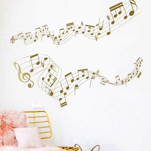 Music Wall Decal Music Wall Sticker Notes Wall Sticker Etsy
