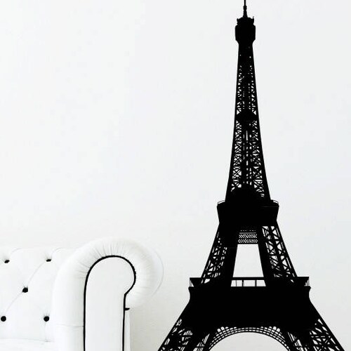 Paris Wall Decal Eiffel Tower Sticker France Decal Fashion Etsy
