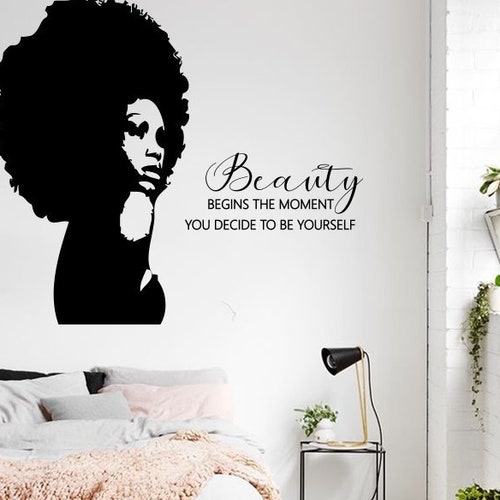 Beauty Wall Decal African Woman Wall Decal African Girl Etsy