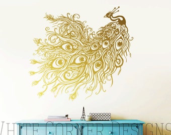Wall Decals Peacock Pattern Removable Wall Stickers Removable Home Supplies AL