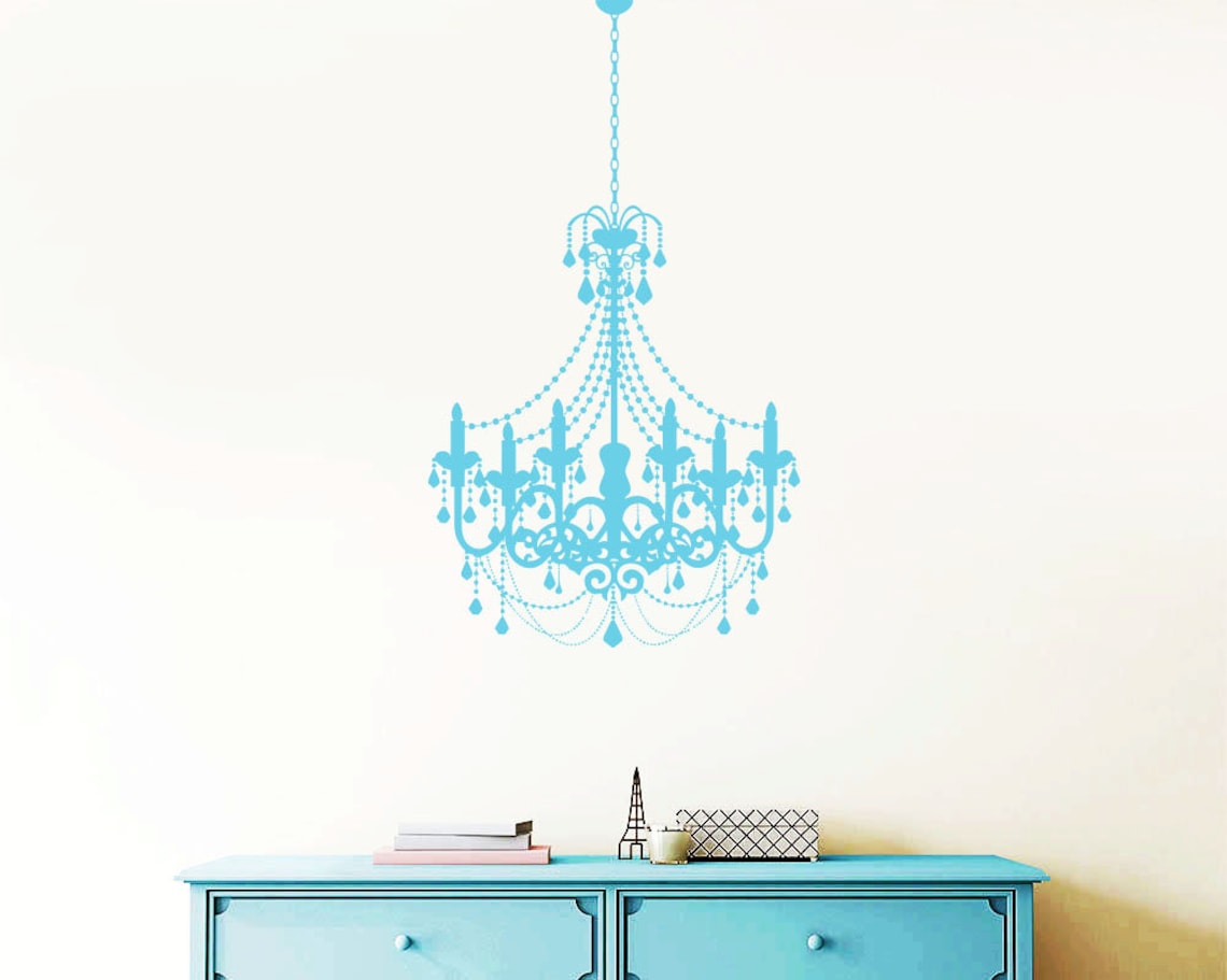 Chandelier Wall Decal Chandelier Wall Sticker Luster Wall Etsy