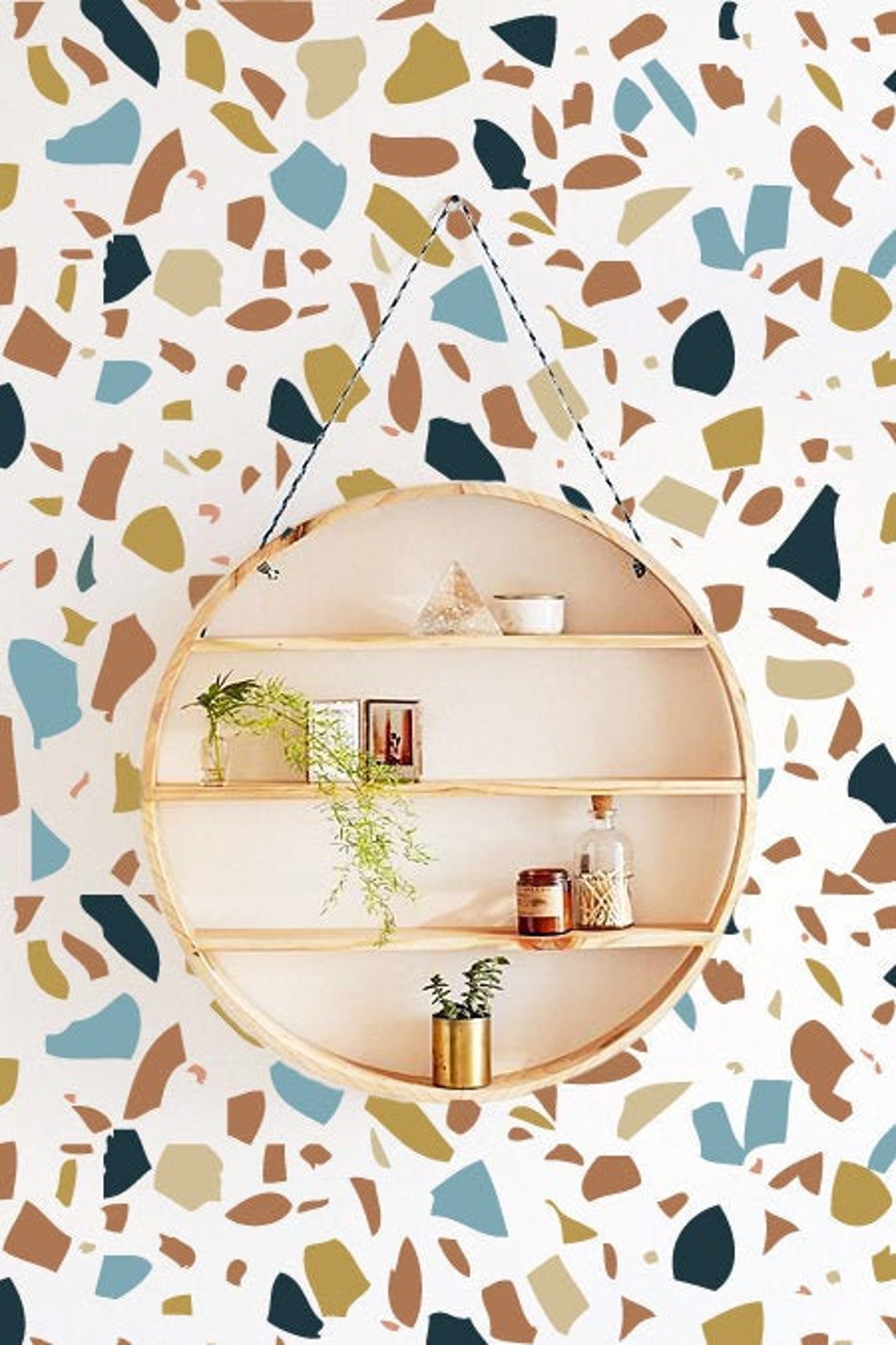 Terrazzo Wall Decal Terazzo Wall Sticker Boho Terrazzo Etsy