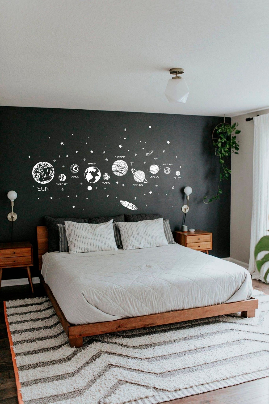 Space Wall Decal Wall Decal Solar System Sticker Etsy