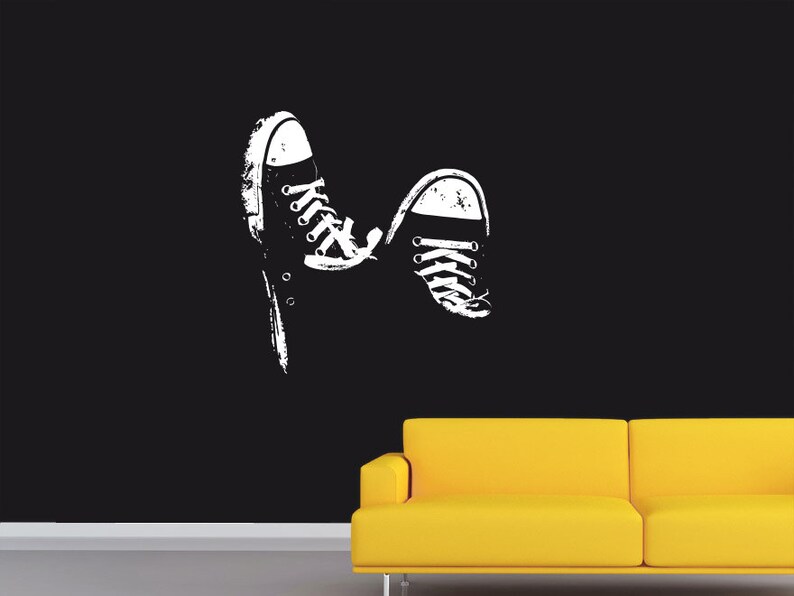 Sneakers Wall Decal / Art Sneakers Wall Decals / Sneakers Wall Etsy