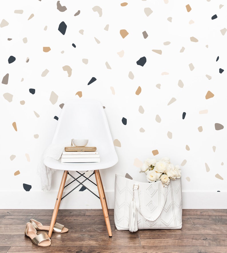 Terrazzo Wall Decals Stones Wall Sticker Terrazzo Sticker Etsy UK