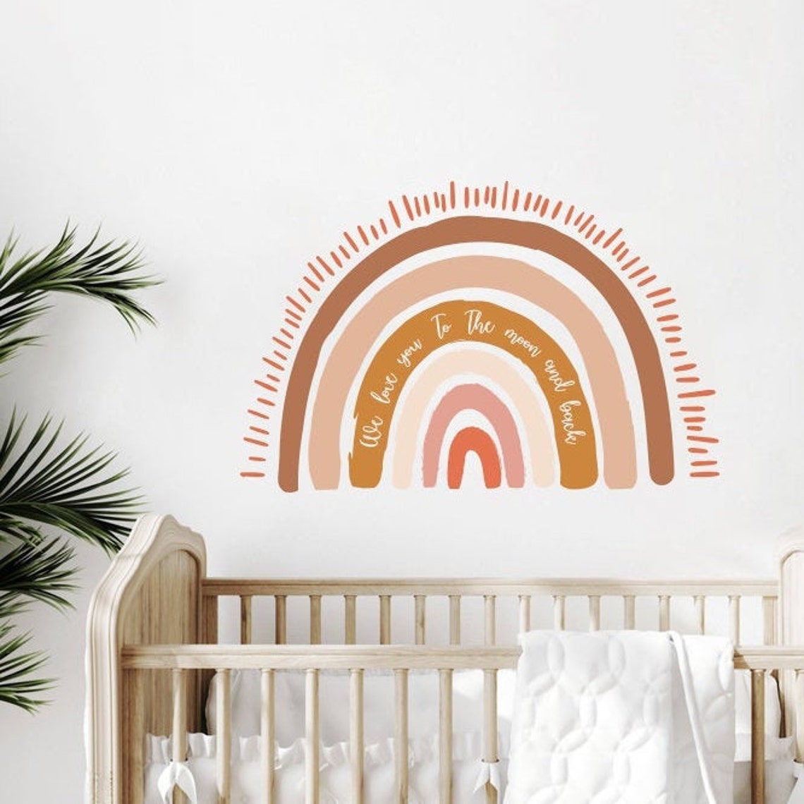 Boho Rainbow Wall Decals Boho Rainbow Wall Sticker H96 Etsy