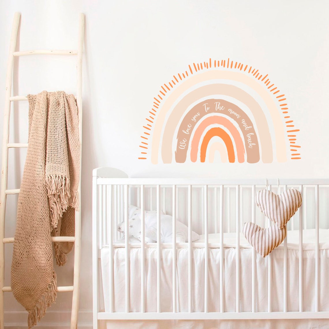 Boho Rainbow Wall Decals Boho Rainbow Wall Sticker H96 Etsy