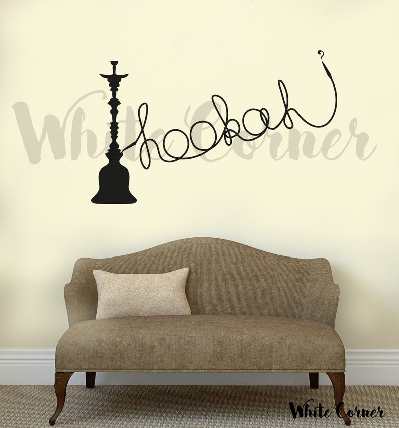 rta890 Smoke Tobacco Hookah bar Cafe Lounge Gift Wall Decal Vinyl Decor Sticker Art Decor Bedroom Office