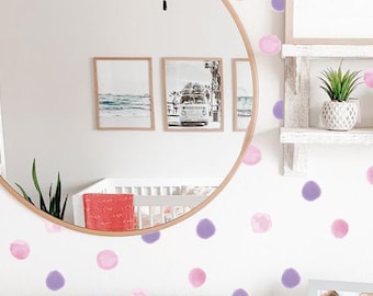 Watercolor Polka Dots - Polka Dot Wall Decals - Irregular Dot , Nursery Decals, Confetti Decals, Modern Wall Decals, Vinyl Wall Decals