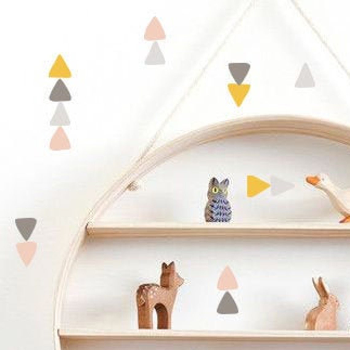 Triangle Wall Decals Triangle Wall Sticker Scandinavian Etsy