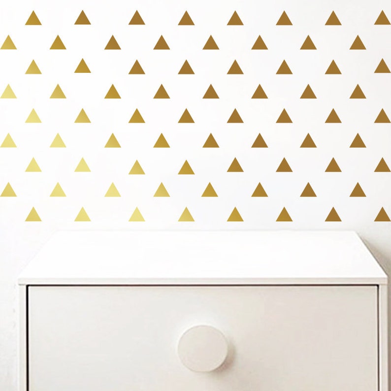Triangle Wall Decals Triangle Wall Decal Set Vinyl Wall Etsy
