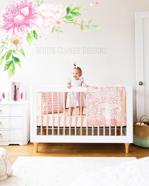 peony wall decal nursery