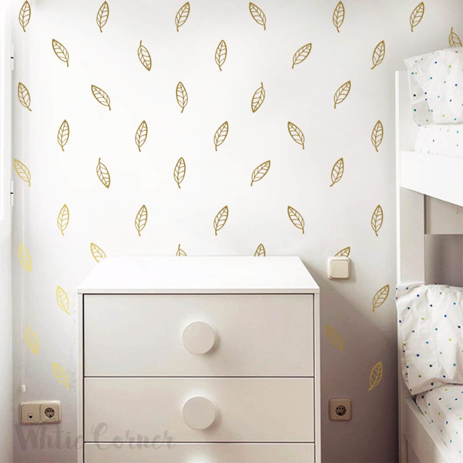Leaves Wall Decals Leaves Wall Decal Set Vinyl Wall Decals Etsy