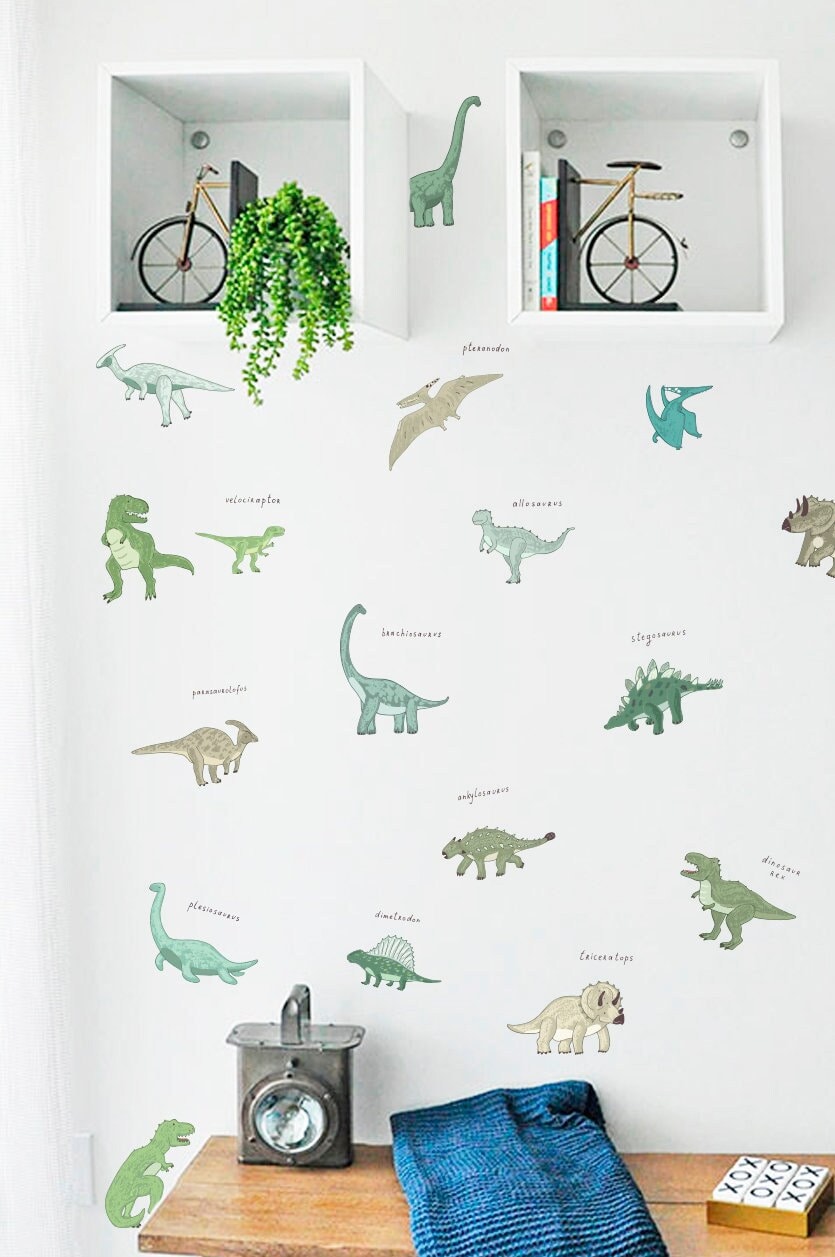 Dinosaur Wall Decals dino Wall Sticker H114 Etsy