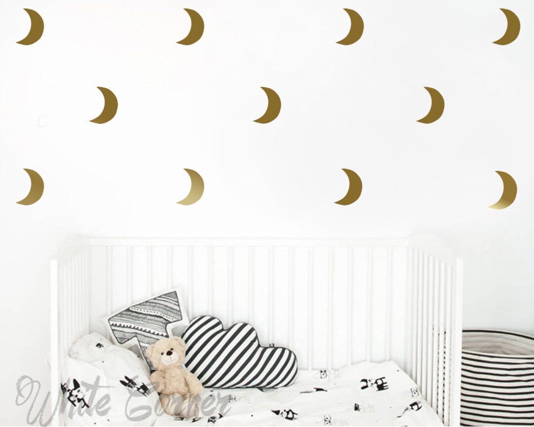 Crescent Moon Wall Decals Moon Decals, Modern Decals, Vinyl Wall Decals