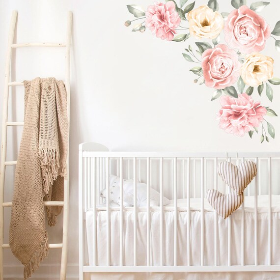 peony wall decal nursery