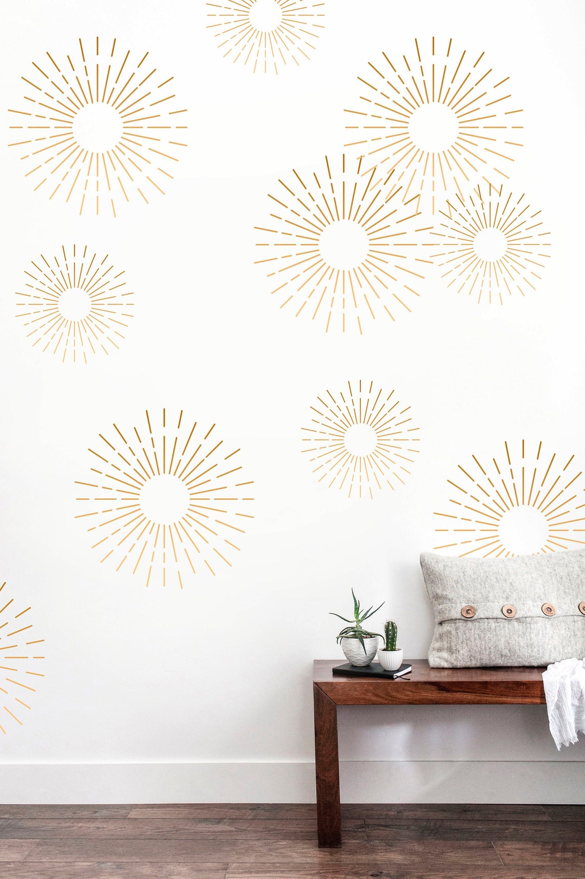 Starburst Decal Boho Wall Decal Boho Decor H133 Etsy