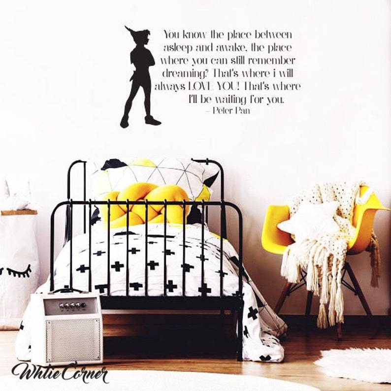 You Know The Place Wall Decal Peter Pan E Sticker Disney Kids Decor Rta1906