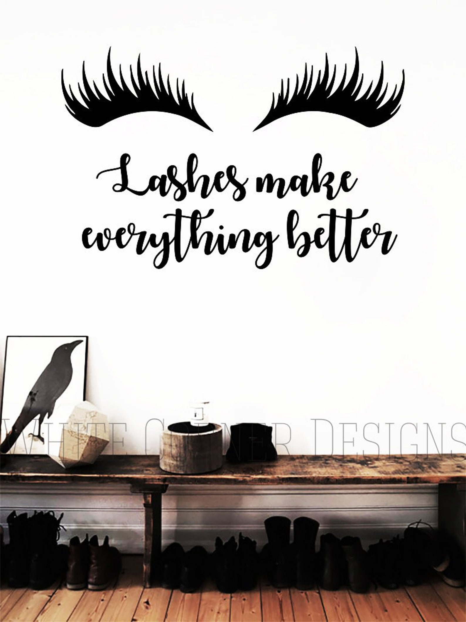 Eyelashes Decal Eyelashes Eye Decal Eyelashes Eye Sticker Etsy