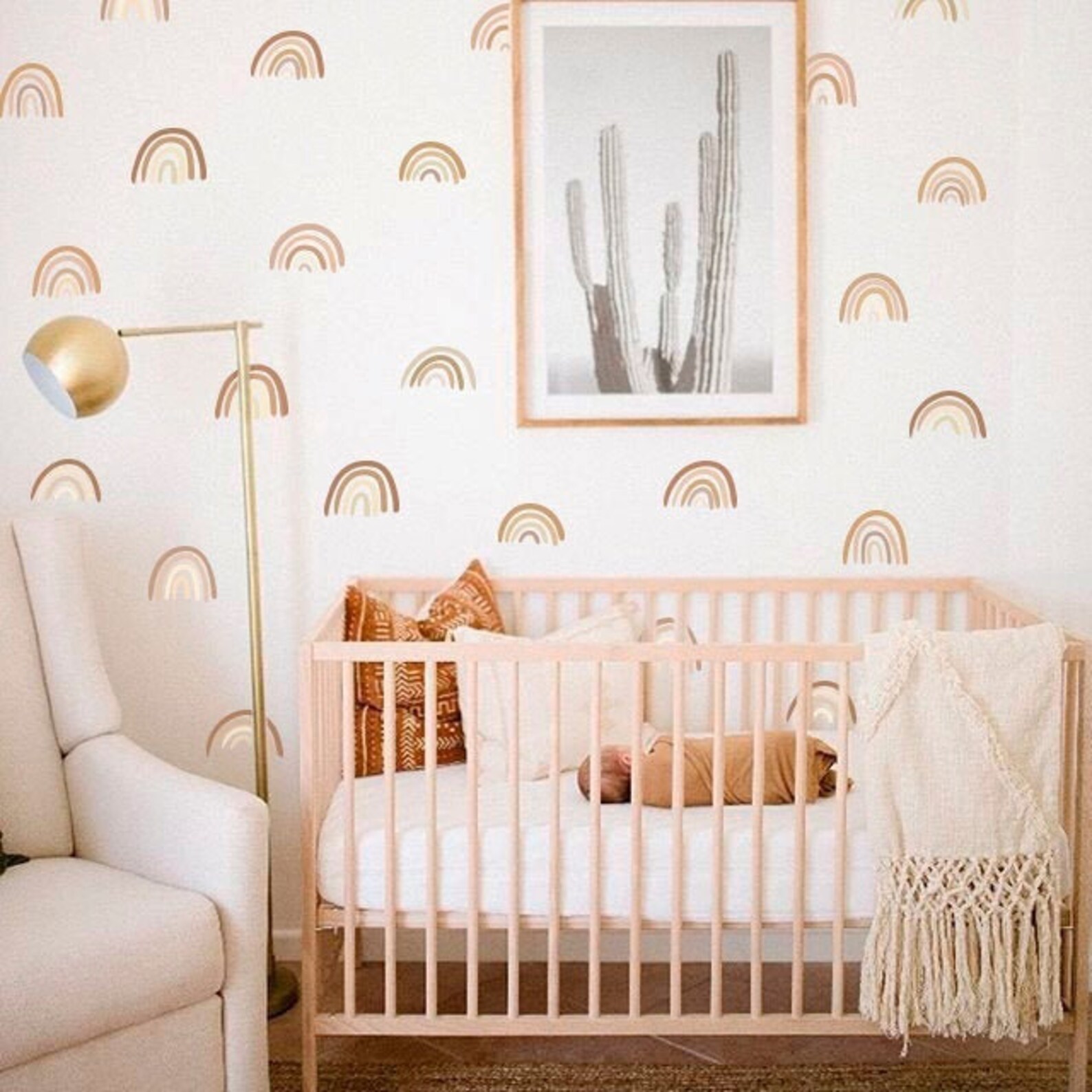 Muted Rainbow Wall Sticker H61 - Etsy