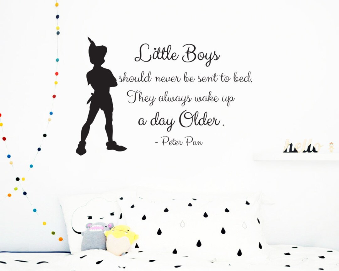 Peter Pan Wall Decal Peter Pan Wall Sticker Neverland Wall Etsy