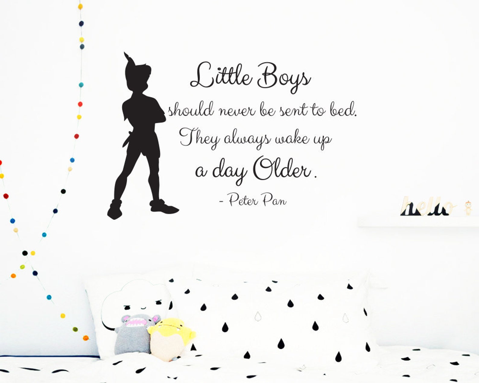 Peter Pan Wall Decal Peter Pan Wall Sticker Neverland Wall Etsy