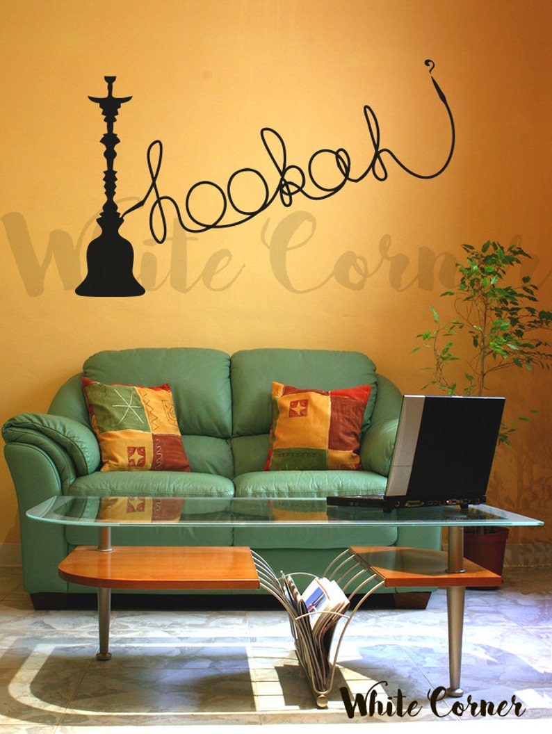 rta890 Smoke Tobacco Hookah bar Cafe Lounge Gift Wall Decal Vinyl Decor Sticker Art Decor Bedroom Office