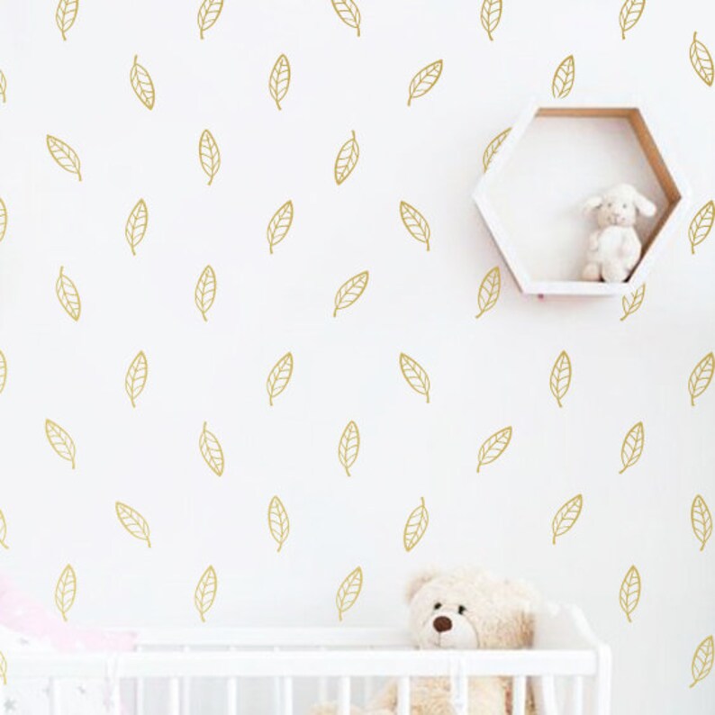 Leaves Wall Decals Leaves Wall Decal Set Vinyl Wall Decals Etsy