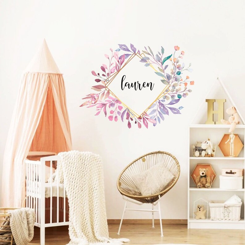 Watercolor Flowers Wall Decal Wild Flowers Decals / Flower Etsy