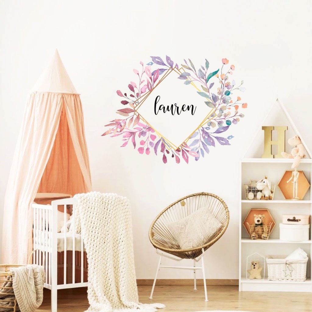 Watercolor Flowers Wall Decal Wild Flowers Decals / Flower Etsy