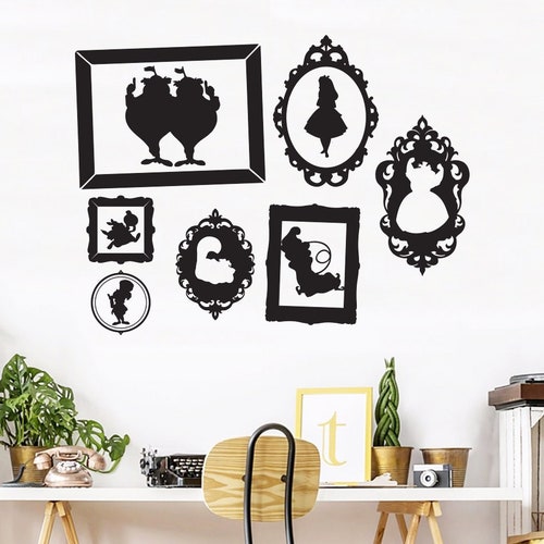 Alice in Wonderland Wall Decal Frames Wall Decal Alice Wall Etsy