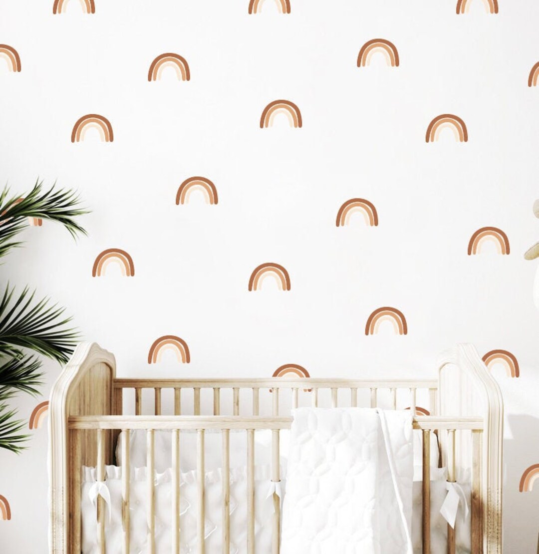 Boho Rainbow Wall Decals Hand Drawn Rainbow Wall Sticker H70 - Etsy
