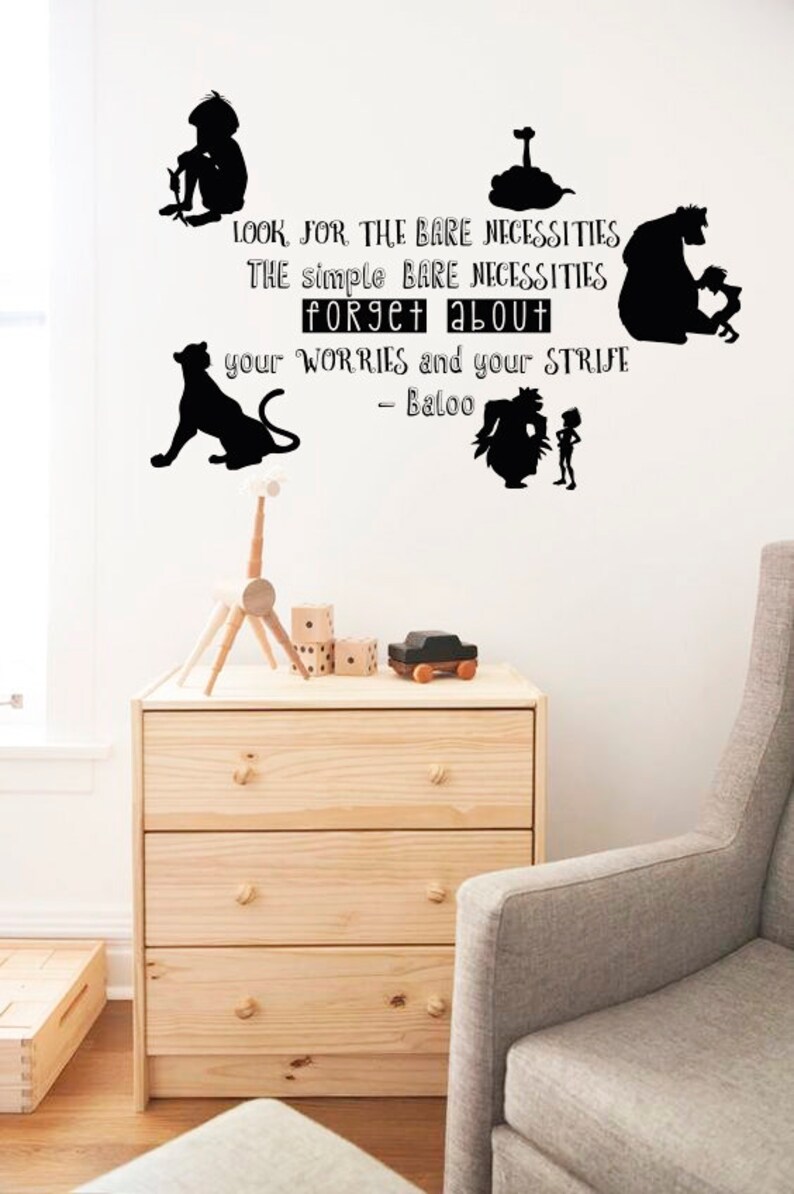 The Jungle Book Wall Decal Mowgli Wall Decal Characters Etsy