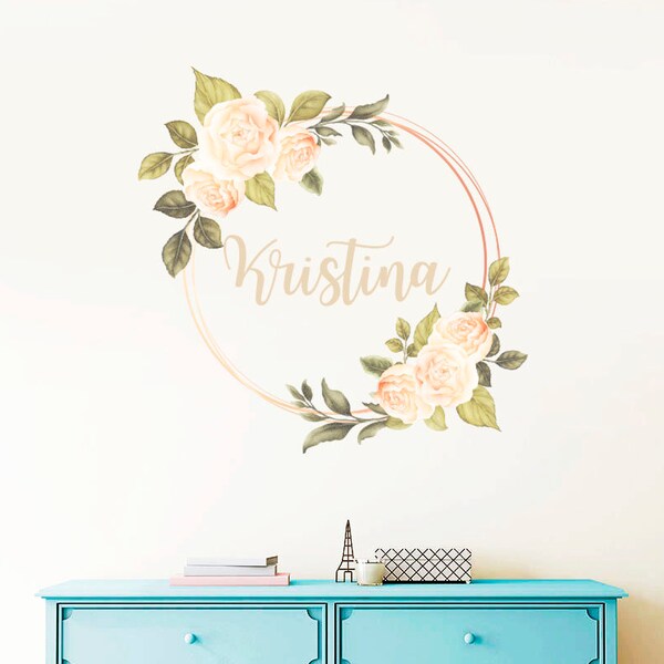 Rose Wall Decal Etsy