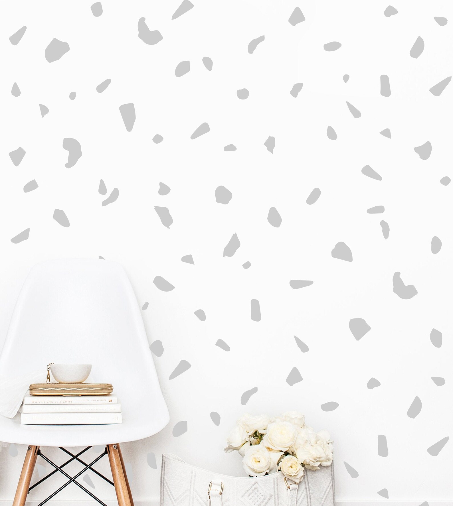 Terrazzo Wall Decals Stone Wall Decals Polka Dot Wall Etsy