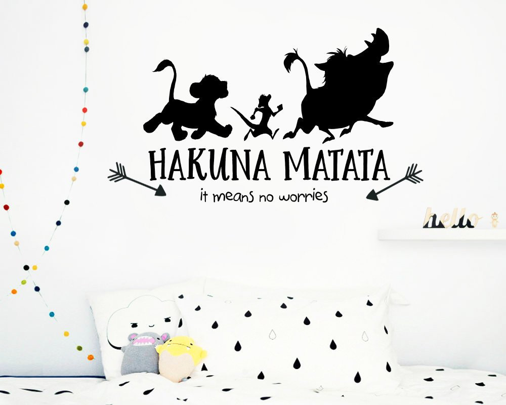 Large Hakuna Matata Decal Disney Lion King Choose Size & Color Sticker