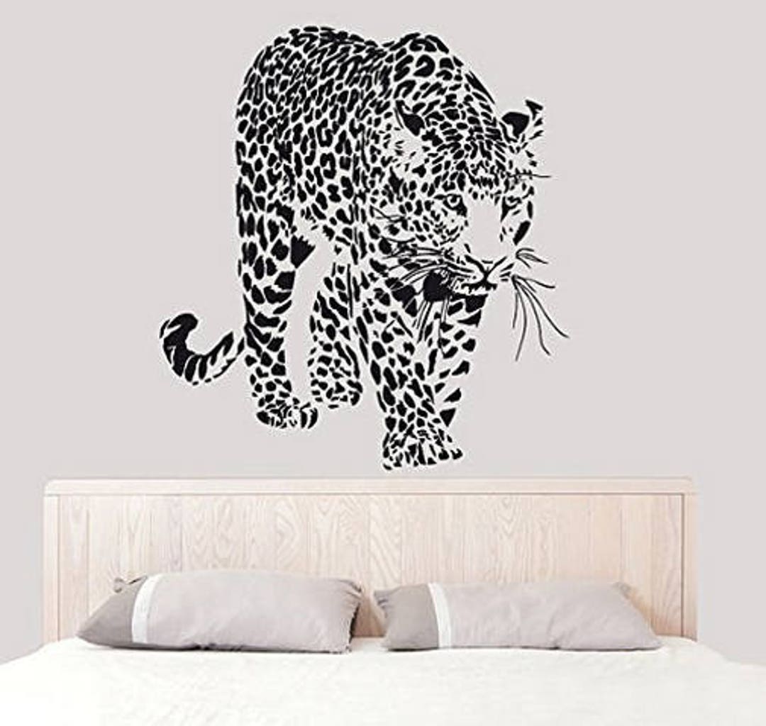 Leopard Wall Decal / Pantera Wall Decal / Animal Sticker / Bedroom Wall ...