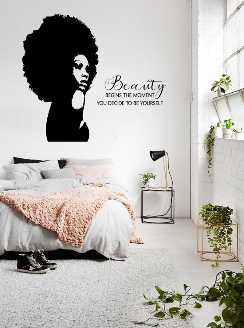 Beauty Wall Decal African Woman Wall Decal African Girl Etsy