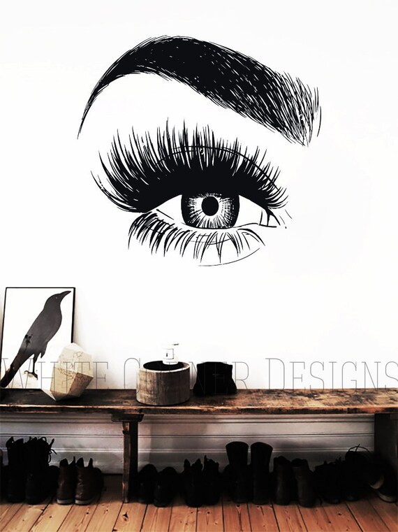 Eyelashes Decal Eyelashes Eye Decal Eyelashes Eye Sticker Etsy