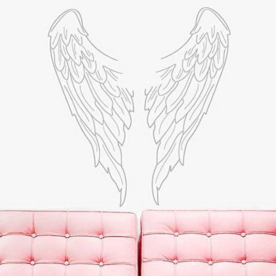 Wings Wall Decal Angel Wall Decal Guardian Wall Sticker Etsy