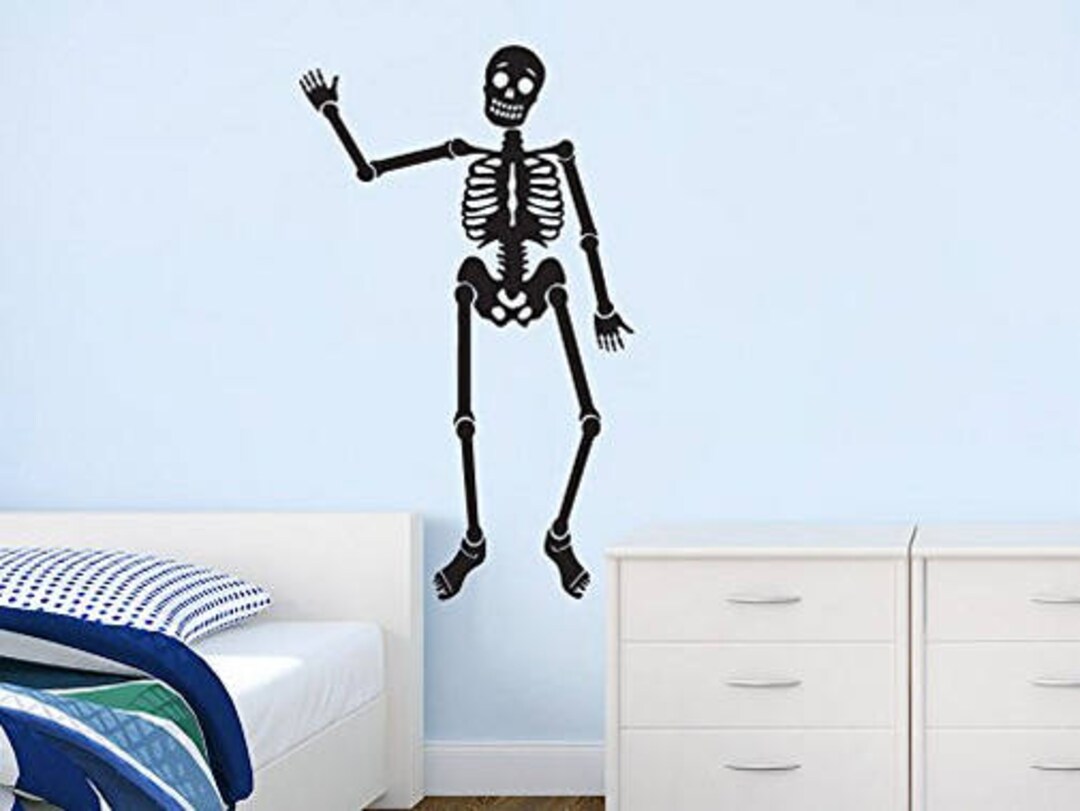 Skeleton Wall Decal Skeleton Wall Sticker, Halloween Wall Decor, Party