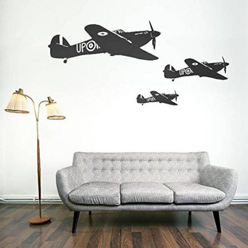 War Plane wall decal Military wall decal Air Aviation wall Etsy