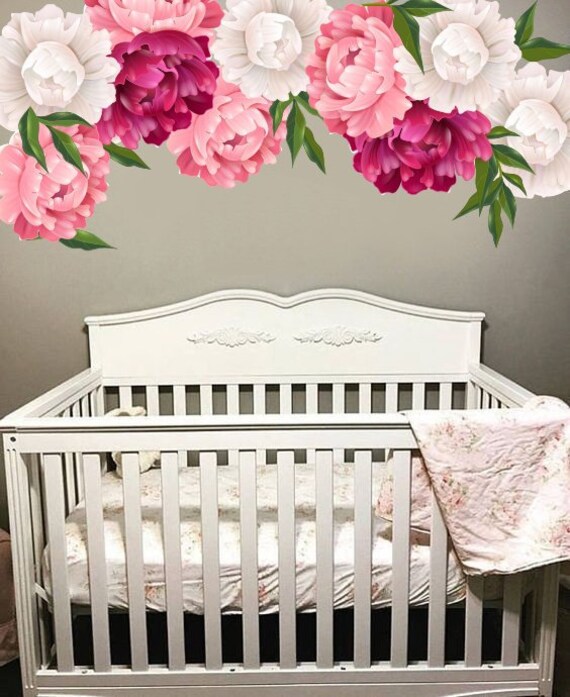 peony wall decal nursery