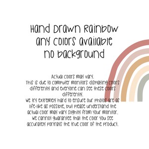 Rainbow Wall Decals Hand Drawn Rainbow Wall Sticker, Boho Rainbow ...