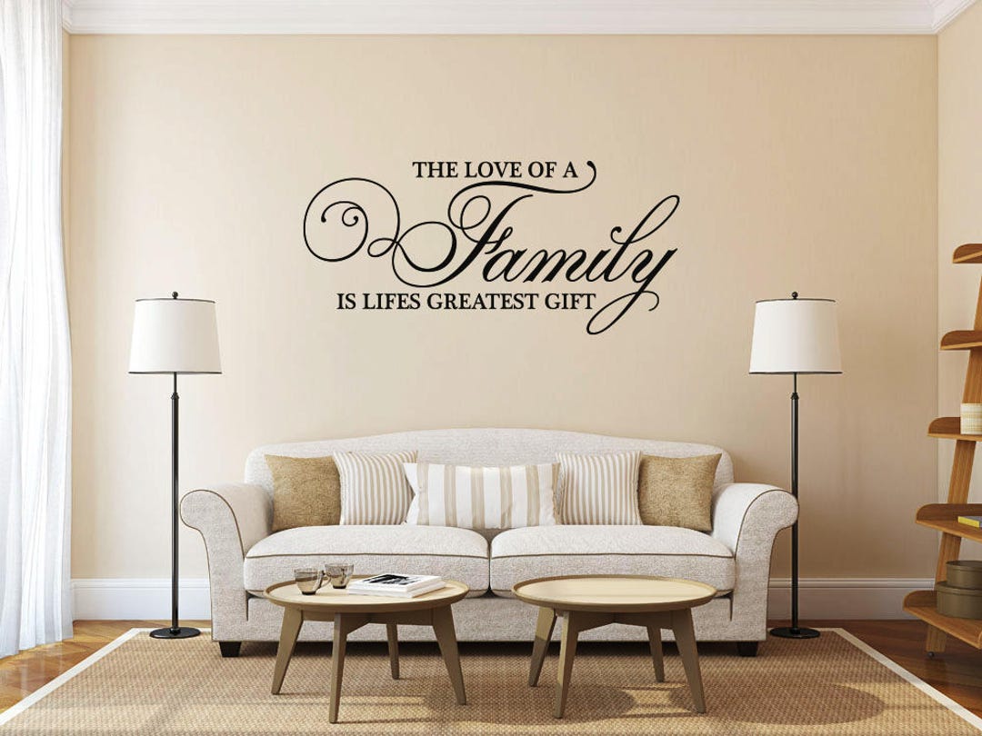 Family Wall Decal Sticker, Quote Wall Decal, Lettering Wall Sticker