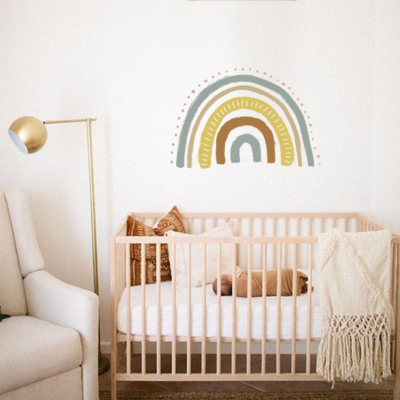 Large Rainbow Wall Decals Hand Drawn Rainbow Wall Sticker Etsy Australia